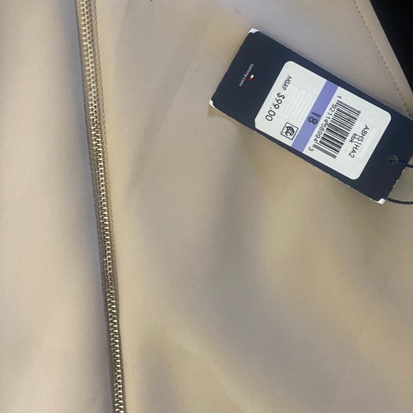 tommy hilfiger color block tan/black scuba dress - Picture 10 of 14